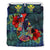 Kanaka Maoli (Hawaiian) Bedding Set - Polynesian Fish Hook Hibiscus Blue - Polynesian Pride