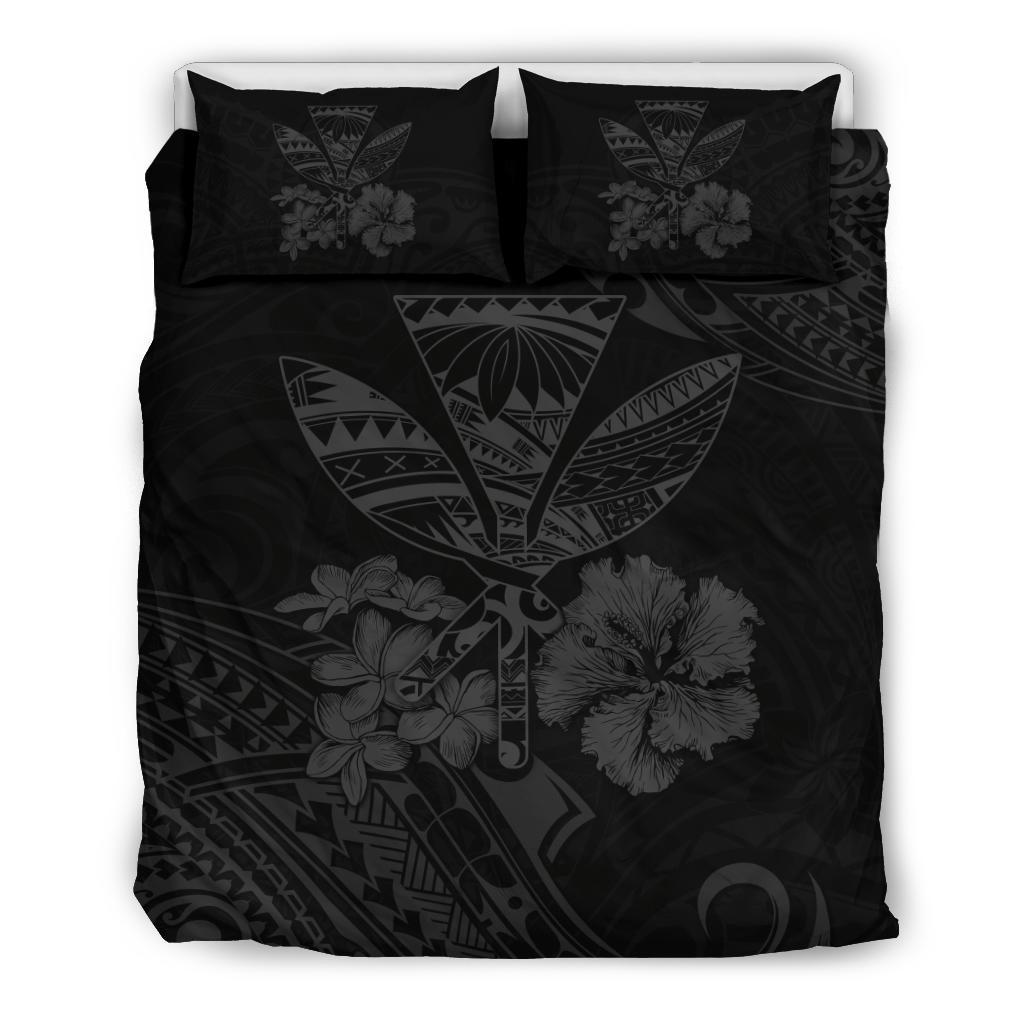 Hawaiian Bedding Set - Kanaka Maoli Polynesian Gray Gray - Polynesian Pride