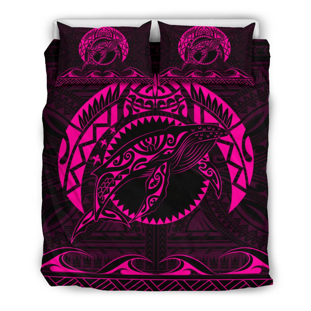 Hawaiian Polynesian Whale Bedding Set Pink Pink - Polynesian Pride