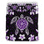 Hawaiian Violet Turtle Plumeria Bedding Set Black - Polynesian Pride