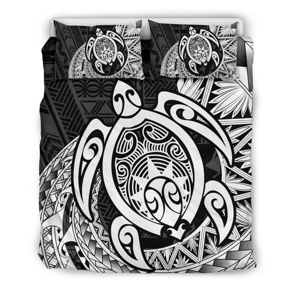 Hawaii Bedding Set - Hawaii Polynesian Turtle Bedding Set - Daria Style White White - Polynesian Pride