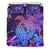 Hawaii Turtle Hibiscus Galaxy Night - Bedding Set AH Purple - Polynesian Pride