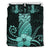 Hawaii Polynesian Pineapple Hibiscus Bedding Set - Zela Style Turquoise Turquoise - Polynesian Pride