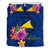 Polynesian Bedding Set - Tokelau Duvet Cover Set Floral With Seal Blue - Polynesian Pride