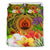 Vanuatu Polynesian Bedding Set - Manta Ray Tropical Flowers (Reggae) - Polynesian Pride