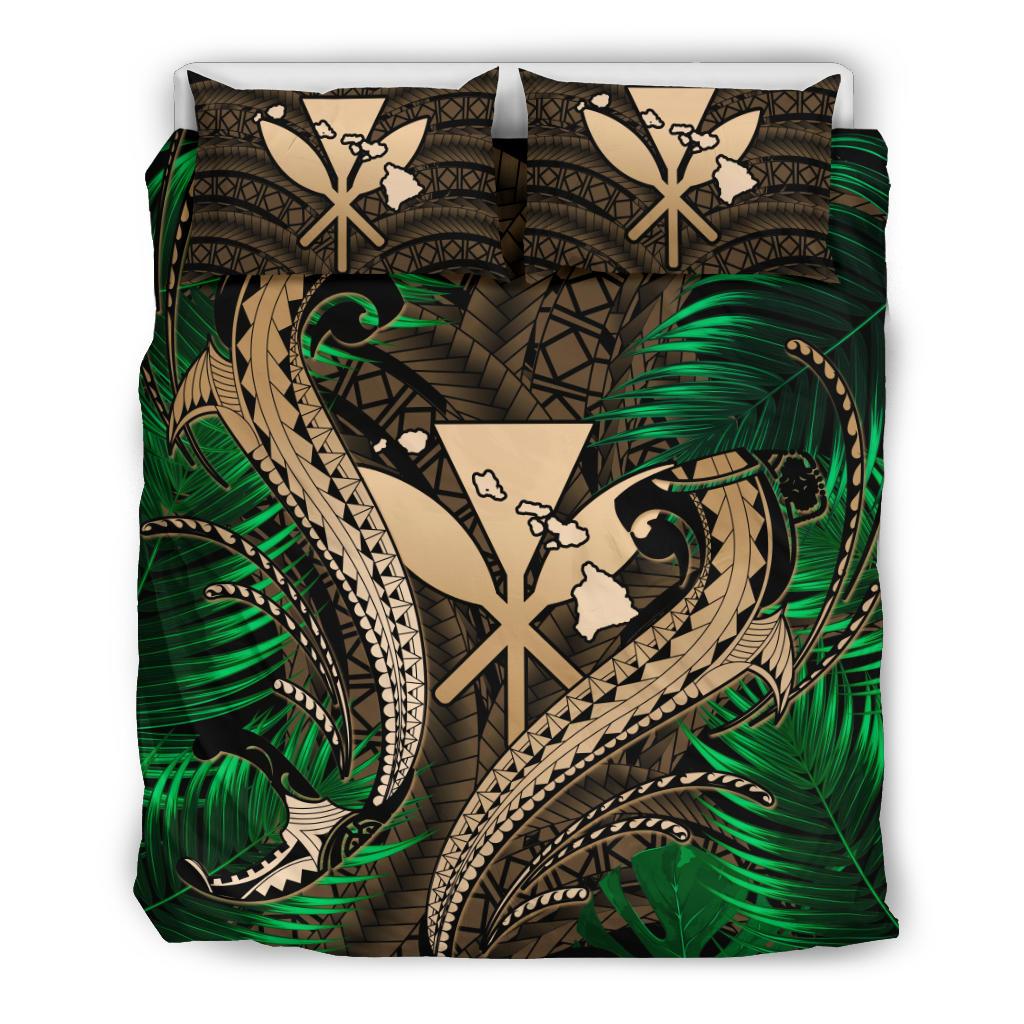 Hawaii Shark Polynesian Tropical Bedding Set - Gold Gold - Polynesian Pride