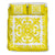 Hawaiian Bedding Set Royal Pattern - Yellow And White Yellow - Polynesian Pride