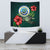 Federated States Of Micronesia Tapestry - Green Turtle Hibiscus One Style Small 60" x 51" Green - Polynesian Pride