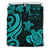 Fiji Polynesian Bedding Set - Turquoise Tentacle Turtle Crest - Polynesian Pride