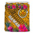 Hawaii Bedding Set - Kanaka Maoli With Hibiscus On Polynesian Patterns (YELLOW) - Polynesian Pride