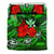 Kanaka Maoli (Hawaiian) Bedding Set - Polynesian Turtle And Hibiscus Green Green - Polynesian Pride