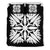 Hawaiian Bedding Set Royal Pattern - Black And White - A3 Style White - Polynesian Pride