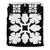 Hawaiian Bedding Set Royal Pattern - Black And White - C1 Style White - Polynesian Pride