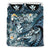 Kanaka Maoli (Hawaiian) Bedding Set - Waves Polynesian Turtle Hibiscus (Blue) Blue - Polynesian Pride