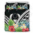 Pohnpei Bedding Set - Pohnpei Coat of Arms & Polynesian Tropical Flowers White - Polynesian Pride