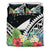 Tokelau Bedding Set - Tokelau Coat of Arms & Polynesian Tropical Flowers White - Polynesian Pride