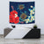 Hawaiian Turtle Hibiscus Polynesian Tapestry - Blue - Edna Style - AH Wall Tapestry 75cm*90cm Blue - Polynesian Pride