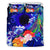 CNMI Bedding Set - Humpback Whale with Tropical Flowers (Blue) - Polynesian Pride