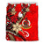 Vanuatu Bedding Set - Tribal Flower With Special Turtles Red Color - Polynesian Pride