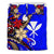 Hawaii Bedding Set - Tribal Flower With Special Turtles Blue Color - Polynesian Pride