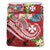 Wallis and Futuna Polynesian Bedding Set - Summer Plumeria (Red) - Polynesian Pride