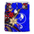 Yap Bedding Set - Tribal Flower With Special Turtles Blue Color - Polynesian Pride