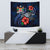 Fiji Polynesian Tapestry - Blue Turtle Hibiscus One Style Small 60" x 51" Blue - Polynesian Pride