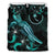 Chuuk Polynesian Bedding Set - Turtle With Blooming Hibiscus Turquoise - Polynesian Pride