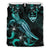 Guam Polynesian Bedding Set - Turtle With Blooming Hibiscus Turquoise - Polynesian Pride