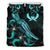 Pohnpei Polynesian Bedding Set - Turtle With Blooming Hibiscus Turquoise - Polynesian Pride