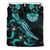 Tahiti Polynesian Bedding Set - Turtle With Blooming Hibiscus Turquoise - Polynesian Pride