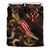 Kosrae Polynesian Bedding Set - Turtle With Blooming Hibiscus Gold - Polynesian Pride