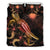 Nauru Polynesian Bedding Set - Turtle With Blooming Hibiscus Gold - Polynesian Pride