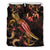 Tuvalu Polynesian Bedding Set - Turtle With Blooming Hibiscus Gold - Polynesian Pride