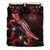 Hawaii Polynesian Bedding Set - Turtle With Blooming Hibiscus Red - Polynesian Pride