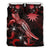 New Caledonia Polynesian Bedding Set - Turtle With Blooming Hibiscus Red - Polynesian Pride