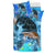 Hawaiian Big Turtle Swim In The Sea Polynesian Bedding Set - Polynesian Pride