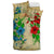 Hawaiian Blue And Red Hibiscus Polynesian Bedding Set - Polynesian Pride