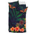 Hawaiian Hibiscus Palm Leaves Background Bedding Set - Polynesian Pride