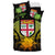 Fiji Duvet Cover Set - Fiji Flag & Reggae Hibiscus - Polynesian Pride