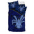 Niue Duvet Cover Set - Niue Coat Of Arms & Coconut Crab Dark Blue - Polynesian Pride