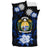 Nauru Duvet Cover Set - Nauru Coat Of Arms & Dark Blue Hibiscus - Polynesian Pride