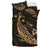 Hawaiian Map Whale Polynesian Bedding Set - Gold - Polynesian Pride