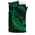 Hawaiian Map Whale Polynesian Bedding Set - Green - Polynesian Pride