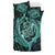 Hawaiian Hammerhead Shark Yin Yang Polynesian Bedding Set - Turquoise - Polynesian Pride