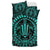 Hawaiian Kakau Honu Arc Turquoise Polynesian Bedding Set - Polynesian Pride