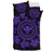 Hawaiian Map Kanaka Turtles Circle Style Violet Polynesian Bedding Set - Polynesian Pride