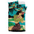 Hawaiian Sea Hula Girl Plumeria Coconut Tree Polynesian Bedding Set - Polynesian Pride