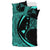 Hawaiian Map Manta Ray Polynesian Bedding Set - Turquoise - Circle Style - Polynesian Pride