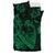 Hawaiian Fish Hook Hibiscus Banzai Surfing Polynesian Bedding Set Green - Polynesian Pride